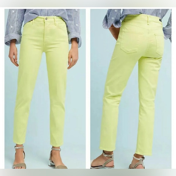 Citizens of Humanity Cara High-rise Cigarette Ankle Jeans Blaze Yellow 29 - Picture 1 of 11